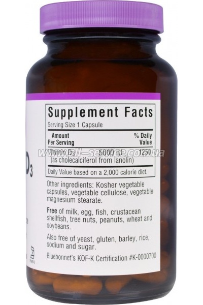  Bluebonnet Nutrition  D3 5000IU, 120   (BLB-00369)