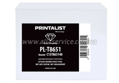 PRINTALIST Epson WorkForce Pro WF-M5690/ WF-M5190  C13T865140 Black (PL-T8651)