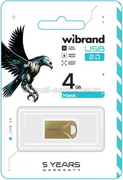  Wibrand 4GB Hawk Gold USB 2.0 (WI2.0/HA4M1G)