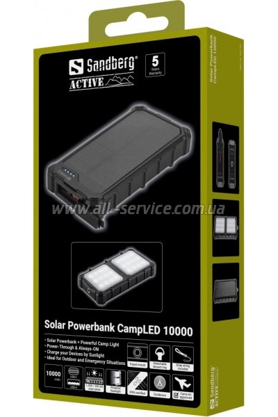 ������� ������������� Sandberg 10000mAh 22.5W PD Solar (421-23)