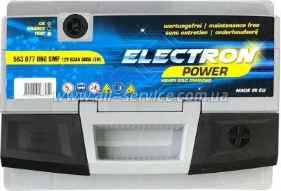 ����������� ������������� ELECTRON POWER MAX 63Ah � �� (-/+) 630EN (563 077 063 SMF)