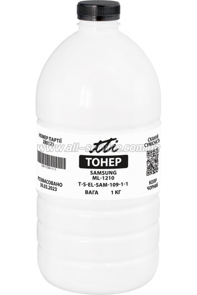 Тонер TTI Samsung ML-1210 бутль 1кг Black (TSM-T109-1-1) Тонер TTI Samsung ML-1210 бутль 1кг Black (TSM-T109-1-1)