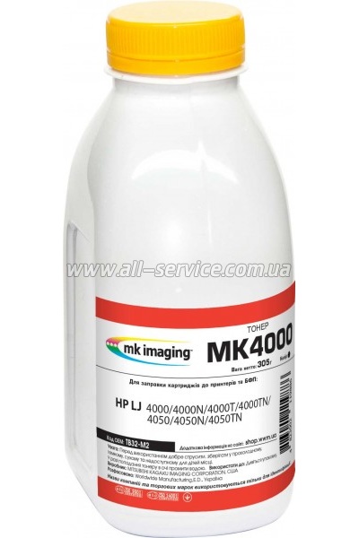 Тонер Mitsubishi HP LJ 4000 бутль 305г (TB32-M2) Тонер Mitsubishi HP LJ 4000 бутль 305г (TB32-M2)