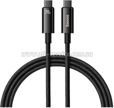 ���� ������ USB-C to USB-C 1.0m 240W Black Baseus (CAWJ040001)