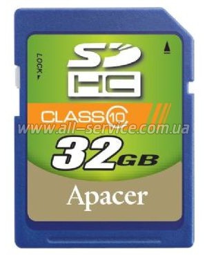   32Gb APACER SDHC Class 10 (AP32GSDHC10-R)