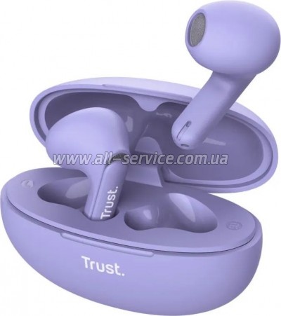 �������� Trust Yavi Earphones Wireless Purple (25299)