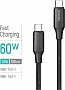 ���� ������ USB-C to USB-C 1.0m 3A 60W TPE embossed black ColorWay (CW-CBPDCC101-BK)