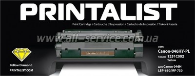  PRINTALIST Canon 046H Canon LBP-650/ MF-730  1251C002 Yellow (Canon-046HY-PL)