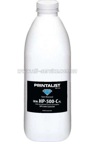 Тонер PRINTALIST HP CLJ универсальный бутль 500г Cyan (HP-500-C-PL) Тонер PRINTALIST HP CLJ универсальный бутль 500г Cyan (HP-500-C-PL)