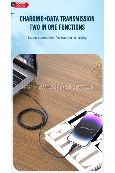 ���� ������ USB 2.0 AM to Micro 5P 1.0m black XO (NB230_M_Black)