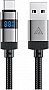 ���� ������ USB 2.0 AM to USB-C 1.2m digital display braided C15-04 black Acefast (6974316283737)