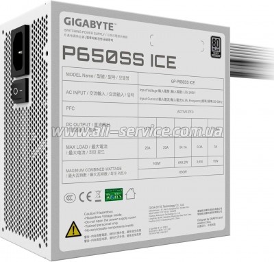 ���� ������� GIGABYTE 650W (GP-P650SS ICE)