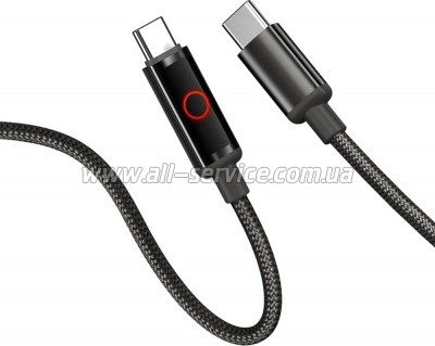 ���� ������ USB-C to USB-C 1.0m 3A PD60W black ColorWay (CW-CBPDCC103-BK)