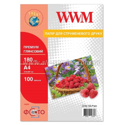  WWM Glossy Premium 180/ 10x15 100 (G180.F100.Prem)