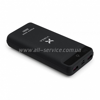   Vinga 20000 mAh QC3.0 Display soft touch black (VPB2QLSBK)