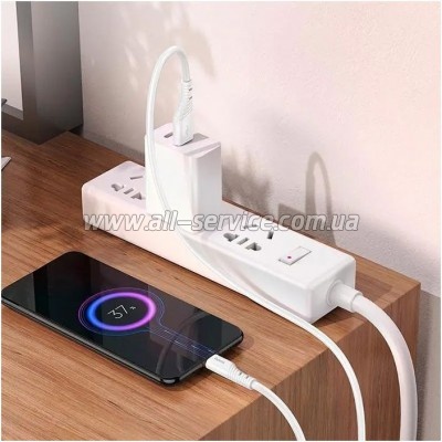 ���� ������ USB 2.0 AM to Micro 5P 1.0m Crystal color silicone X97 white HOCO (6931474799838)