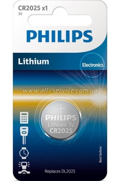  PHILIPS Lithium CR2025 (CR2025/01B)