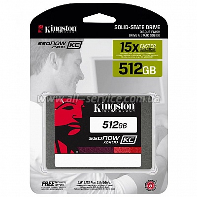 SSD  Kingston 2.5" 512GB SKC400S37/512G