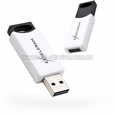  eXceleram 32GB H2 Series White/Black USB 2.0 (EXU2H2W32)
