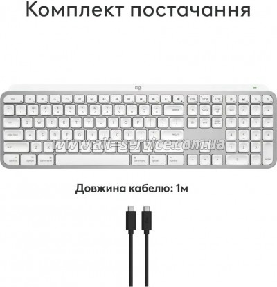  Logitech MX Keys S  MAC Bluetooth/Wireless UA Pale Grey (920-011638)