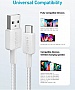 ���� ������ USB 2.0 AM to USB-C 0.9m 322 White Anker (A81H5H21/A81H5G21)