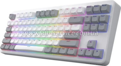  Hator Rockfall 3 Mecha TKL QMK/VIA Orange Wireless White (HTK851UA)
