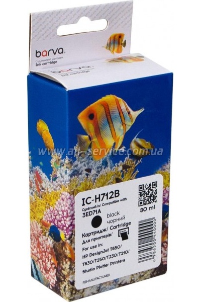 �������� Barva HP �712/ 3ED70A/ 3ED71A black (IC-H712B)