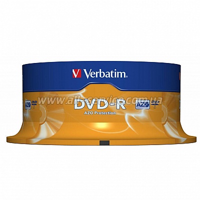  Verbatim DVD+R 4.7 GB/120 min 16x Cake Box 25 (43522)
