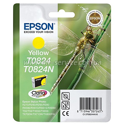 Картридж Epson St Photo R270/ R290/ R390/ RX590 RX610/ RX690 yellow, 7,5 мл (C13T11244A10) Картридж Epson St Photo R270/ R290/ R390/ RX590 RX610/ RX690 yellow, 7,5 мл (C13T11244A10)