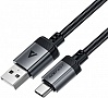 ���� ������ USB 2.0 AM to USB-C 1.2m 3.0A 18W aluminum alloy Black Acefast (6974316283782)