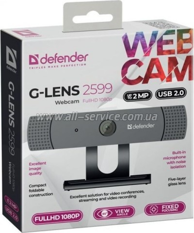 - Defender G-lens 2599 Full HD 1080p Black (63199)