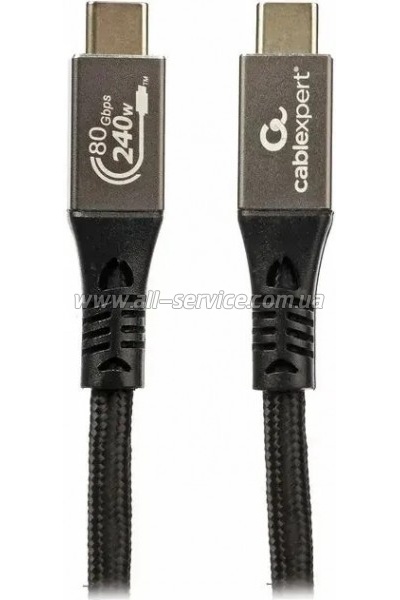 ���� ������ USB-C to USB-C 1.0m USB4 240W 16K60Hz braided Cablexpert (CCBP-USB4.2-CMCM240-1M)
