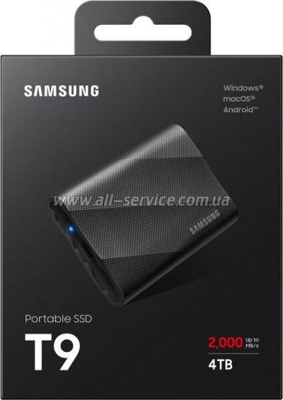 SSD USB 3.2 4TB T9 Samsung (MU-PG4T0B/EU)