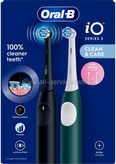 ������������� ������ ����� Oral-B Series 2 iOS2d.2ZZ9.0 Black+Green (2) (8700216611909)