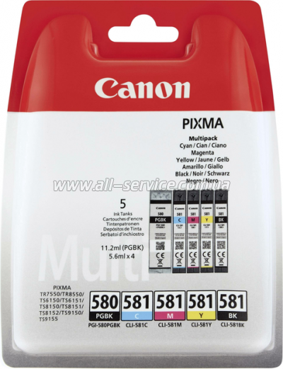   Canon PGI-580/ CLI-581 BK,C,M,Y (2078C007)