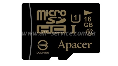   Apacer microSDHC UHS-I Class 10 16GB (AP16GMCSH10U1-R)