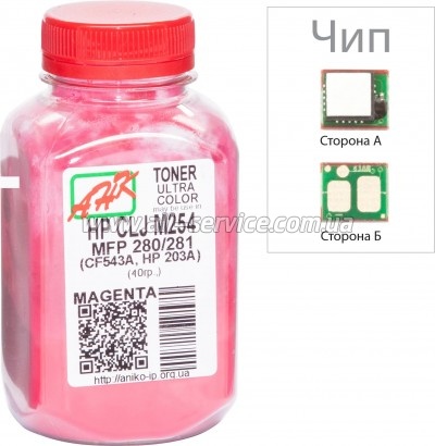 Тонер + чип АНК HP CLJ M254/ M280/ M281 бутль 40г Magenta (3202790) Тонер + чип АНК HP CLJ M254/ M280/ M281 бутль 40г Magenta (3202790)