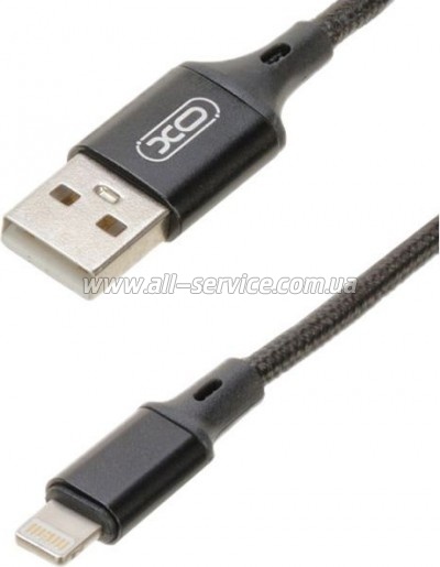 ���� ������ USB 2.0 AM to Lightning 1.0m NB143 Braided Black XO (XO-NB143i1-BK)