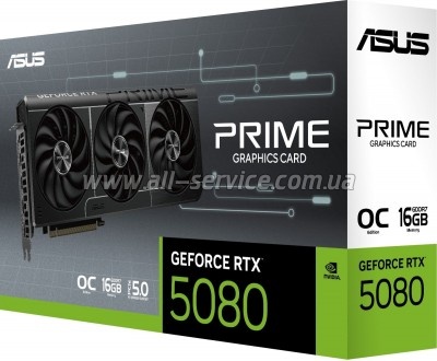  ASUS GeForce RTX5080 16GB PRIME OC (PRIME-RTX5080-O16G)