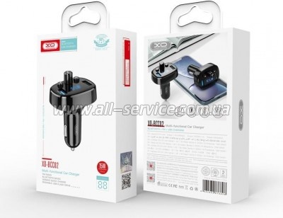 FM  XO BCC-02 3.1A/2 USB Black (CC-02)