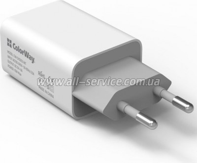   Colorway 1USB AUTO ID 2A 10W (CW-CHS012-WT)
