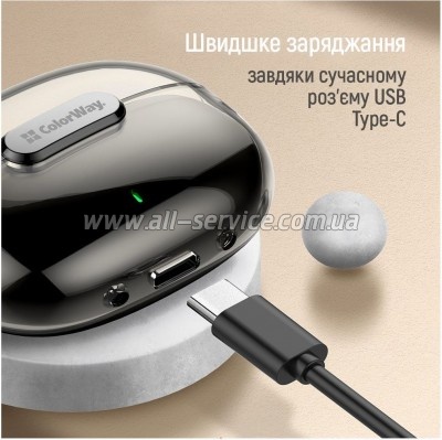  ColorWay Slim TWS-2 Earbuds Black (CW-TWS2BK)