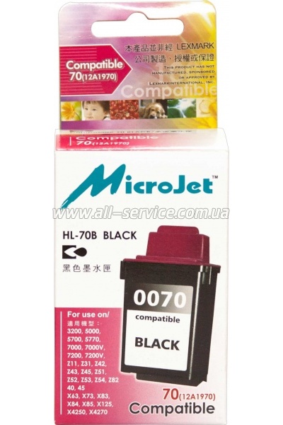 �������� MicroJet �70 Lexmark CJ Z11/ 3200/ 7000 ������ 80D2957 Black (HL-70B)