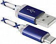   Defender USB 2.0 AM to Micro 5P 1.0m BlueLED backlight (87555)
