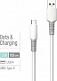 ���� ������ USB 2.0 AM to USB-C 1.0m 3A liquid silicone white ColorWay (CW-CBUC093-WT)