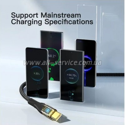 ���� ������ USB 2.0 AM to USB-C 1.0m 7A black Essager (EXCT-XJ01-P)
