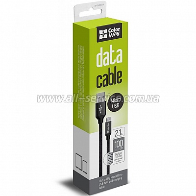  Colorway USB - icroUSB 2.1 1  (CW-CBUM002-BK)
