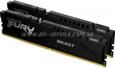     DDR5 16GB (2x8GB) 5200 MHz FURY Beast Black Kingston Fury (ex.HyperX) (KF552C40BBK2-16)