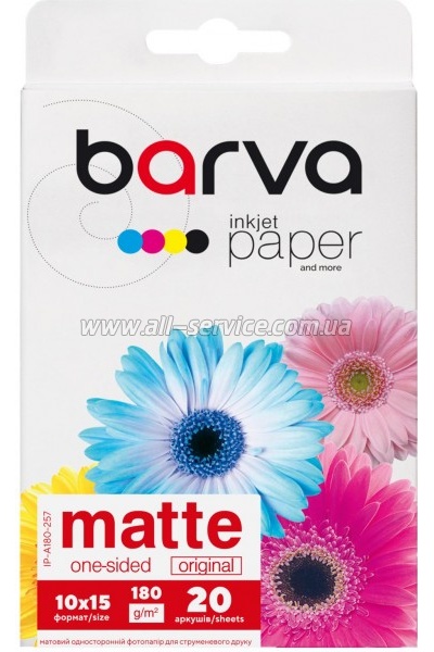 ���������� Barva Original Matte 180�/� 10x15 20� (IP-A180-257)