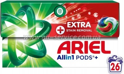    Ariel Pods+ All-in-1 Extra Stain Removal    26 . (8700216765305)